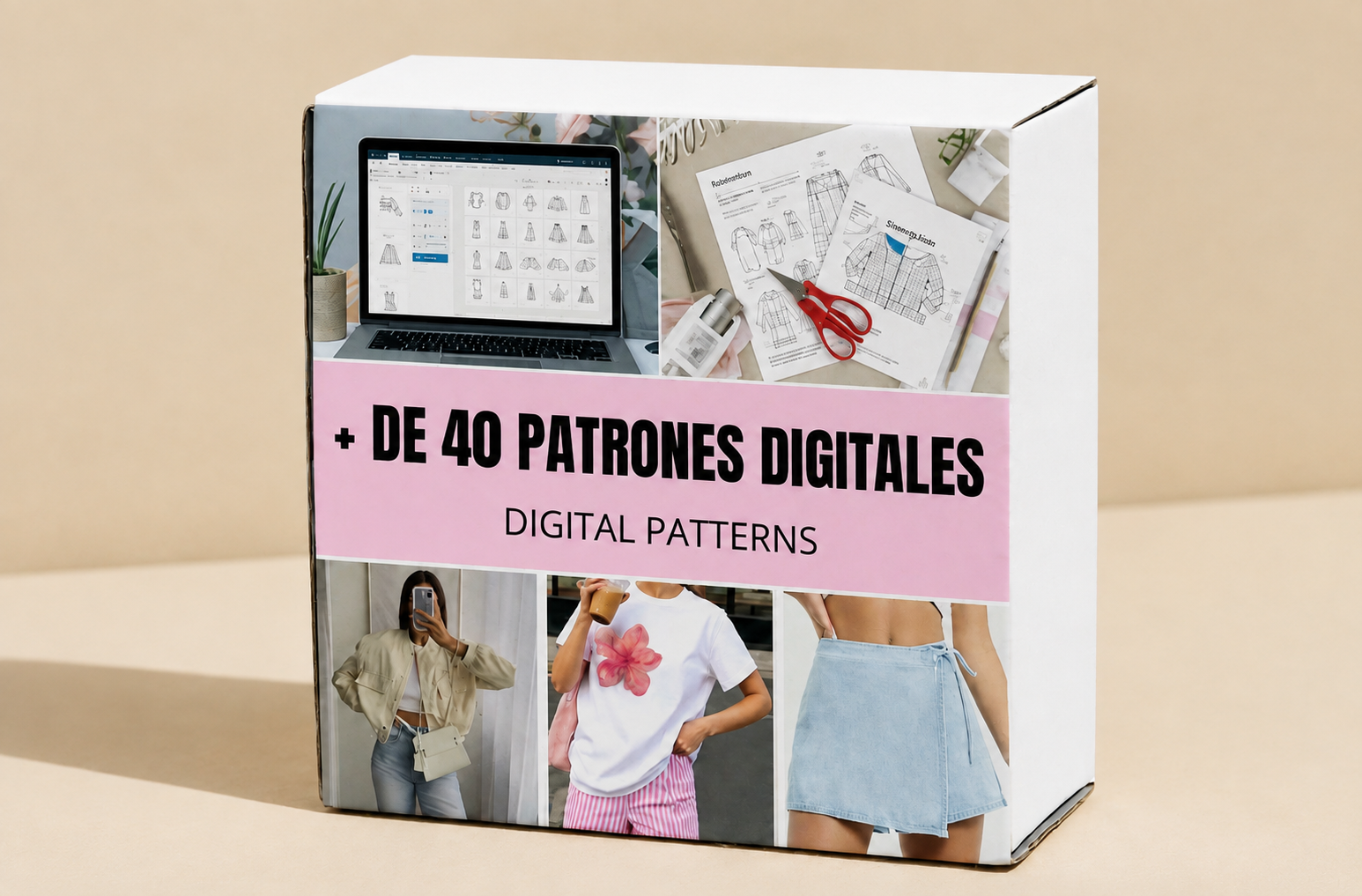 Moldes de costura del Pack I: básicos, chalecos, vestidos y bodys en PDF imprimible